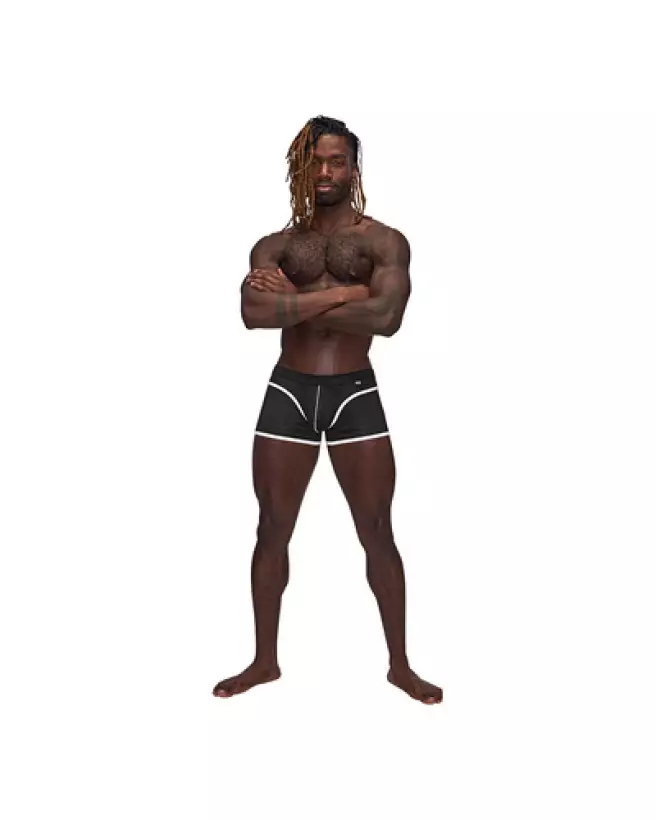 Mini Short XL Noir Male Power Jockstrap Confortable-1