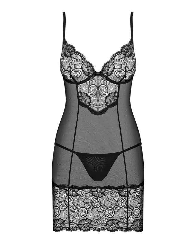 Nuisette Alluria Obsessive noire - Élégance et confort en lingerie fine-5
