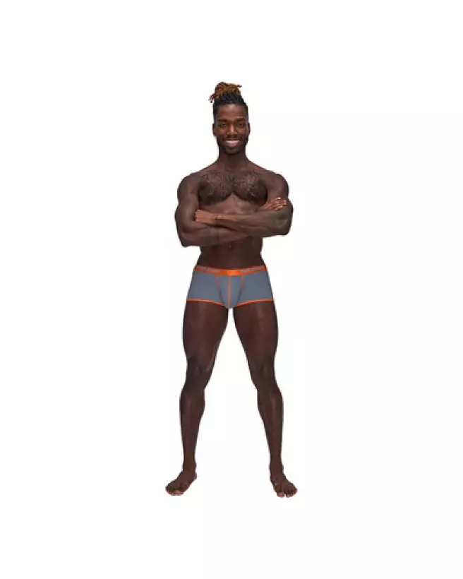Uplift Mini Short XL Gris Male Power Jockstrap en action-1