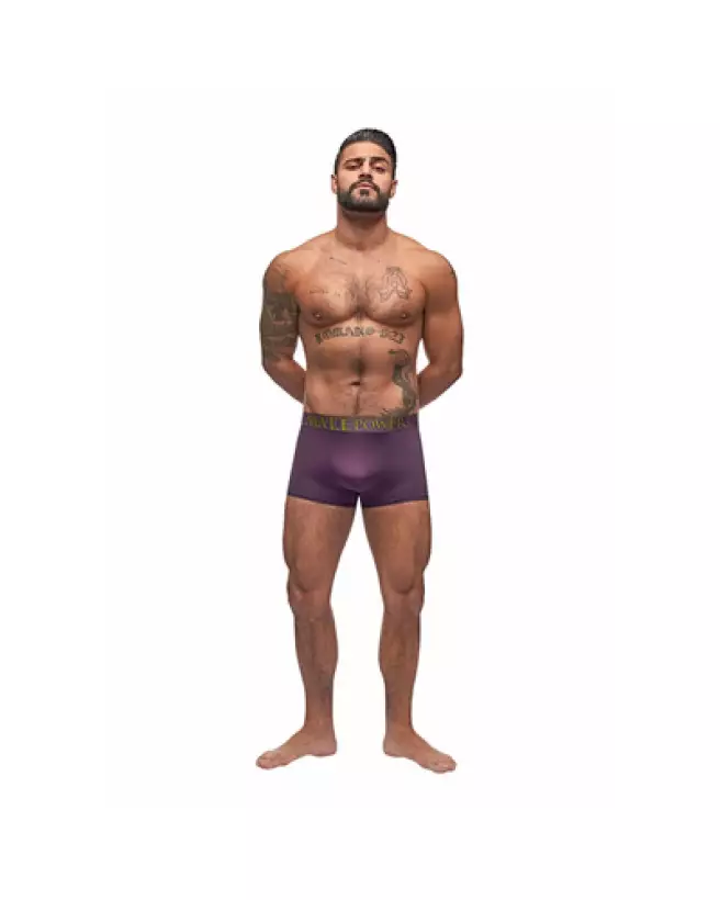 Image du Enhancer Short XL Eggplant de Male Power, jockstrap confortable et stylé-1