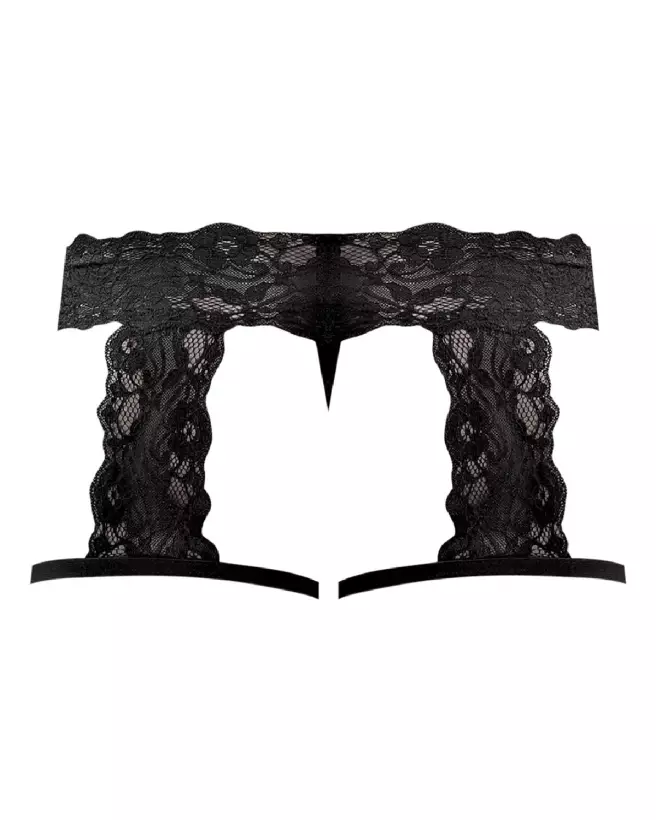 G-String Garter Short L/XL Noir - Jockstrap Male Power élégant et sexy-4