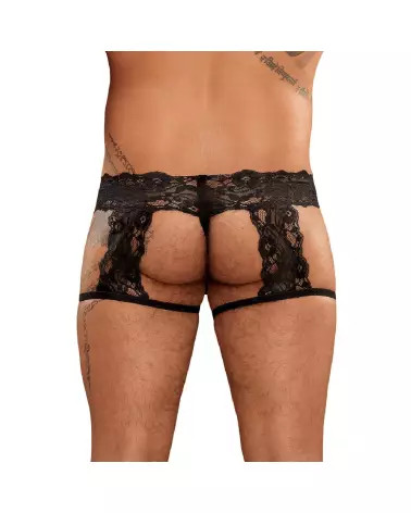 G-String Garter Short S/M Noir Male Power Jockstrap-2