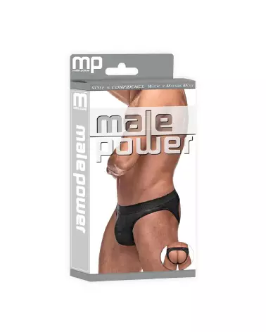 Jockstrap Moonshine Noir S/M par Male Power, sous-vêtement sportif et élégant-2