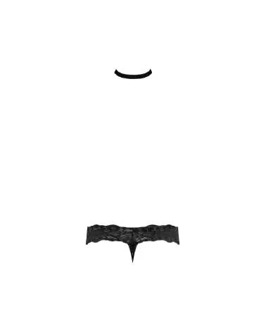 Choker Thong noir S/M Male Power jockstrap élégant-5