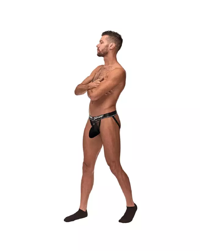 Image du Cock Ring Jock L/XL Noir par Male Power - Jockstrap élégant et confortable-2