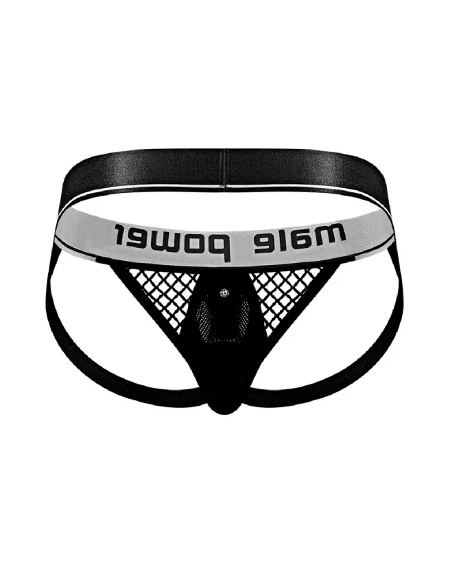 Image du Cock Ring Jock L/XL Noir par Male Power - Jockstrap élégant et confortable-6