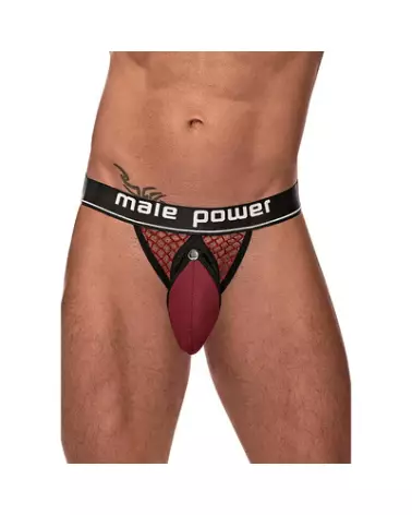 Cock Ring Jock L/XL Burgundy Male Power Jockstrap-1