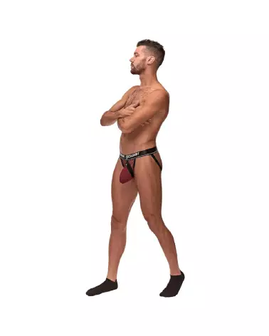 Cock Ring Jock L/XL Burgundy Male Power Jockstrap-2