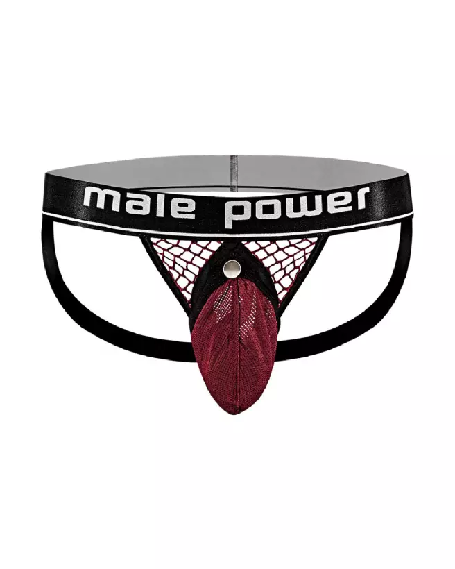 Cock Ring Jock L/XL Burgundy Male Power Jockstrap-5