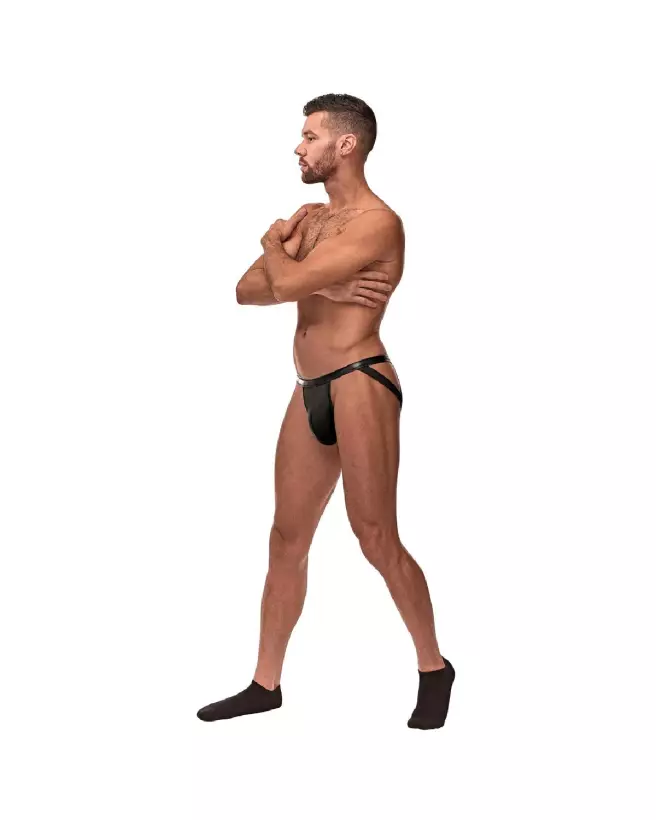 Image du Strappy Ring Jock S/M Noir par Male Power, jockstrap confortable et stylé-2