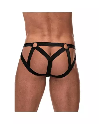 Image du Strappy Ring Jock S/M Noir par Male Power, jockstrap confortable et stylé-3