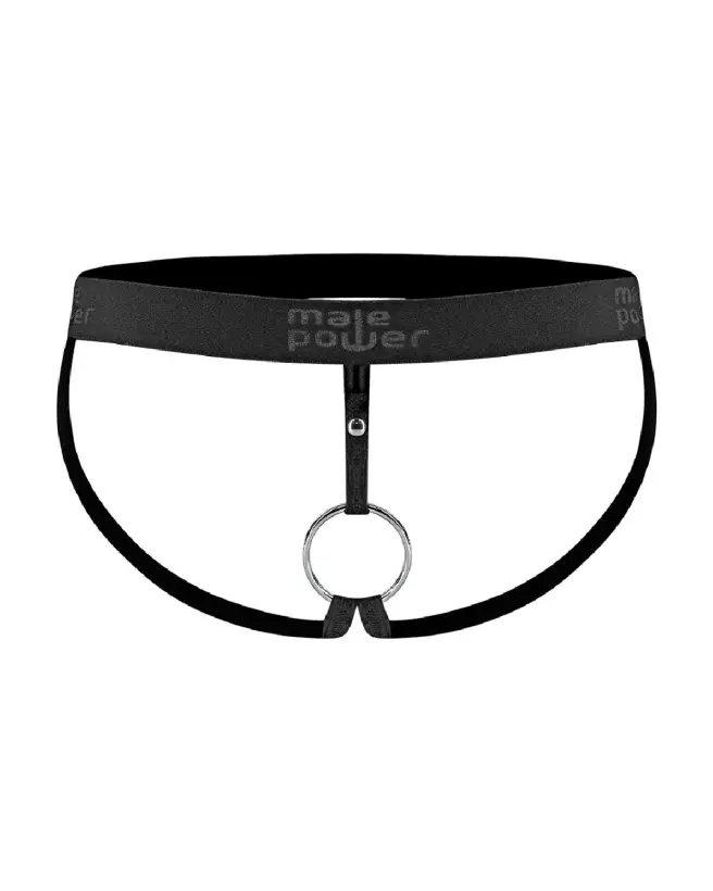 Image du Ring Jock M Black de Male Power, jockstrap sportif et élégant-5