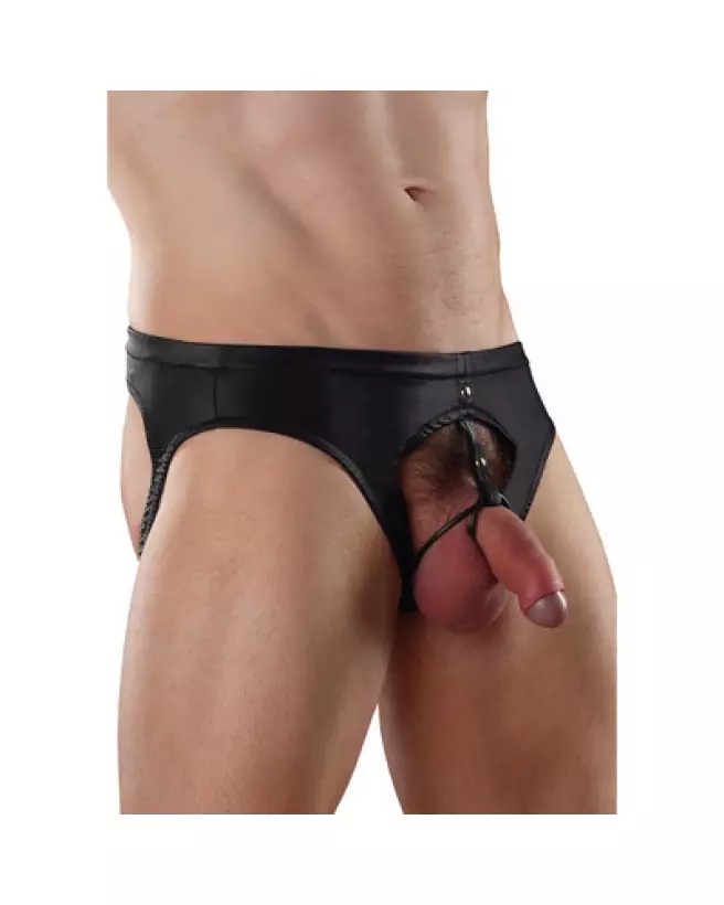 Image du Double Ring Jock Taille L Noir par Male Power, Jockstrap élégant et confortable-1
