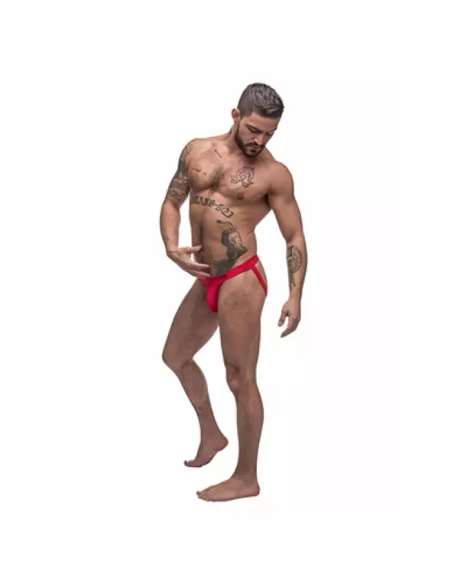 Image du Jockstrap Sports Jock rouge L/XL par Male Power, idéal pour le sport et le confort quotidien-1
