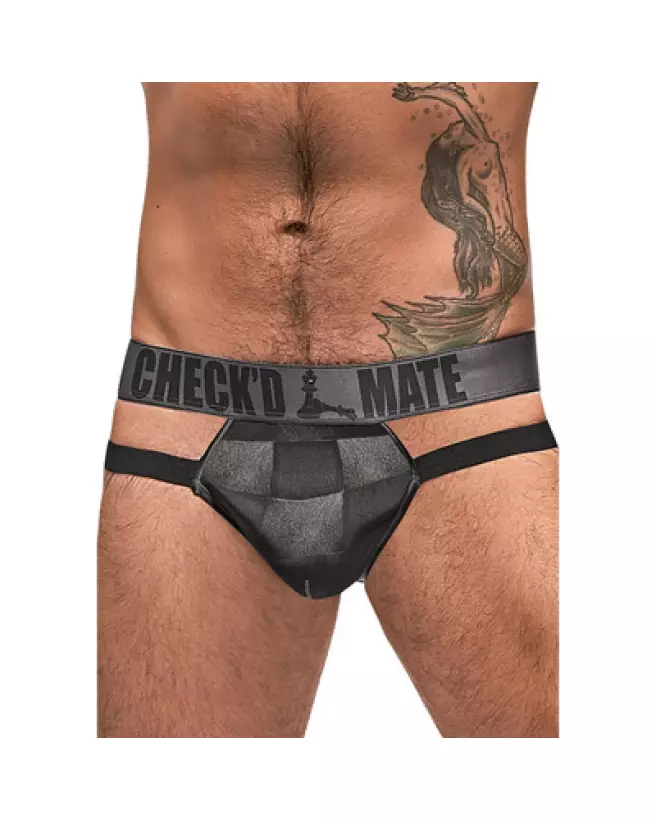 Photo Male Power Cut Out Jock L/XL, jockstrap noir confortable et stylé-1