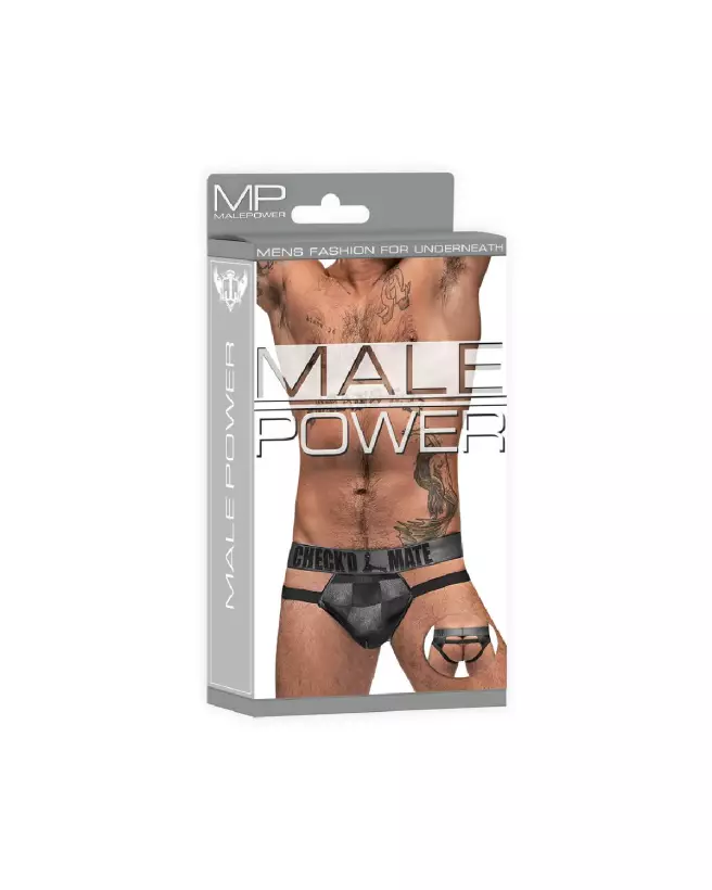 Photo Male Power Cut Out Jock L/XL, jockstrap noir confortable et stylé-2