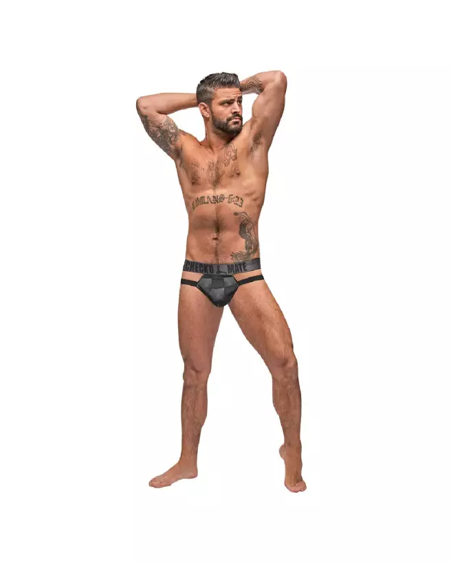 Photo Male Power Cut Out Jock L/XL, jockstrap noir confortable et stylé-3