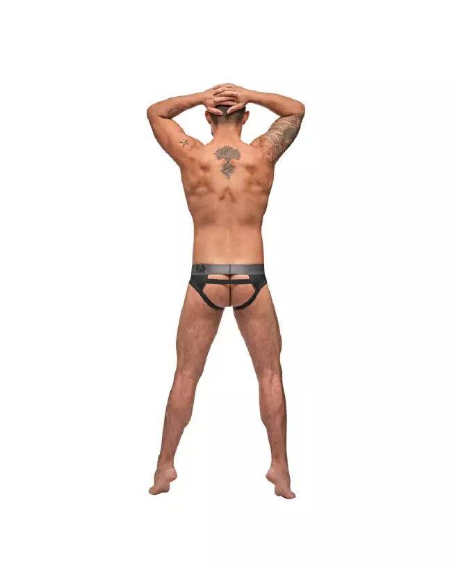 Photo Male Power Cut Out Jock L/XL, jockstrap noir confortable et stylé-5