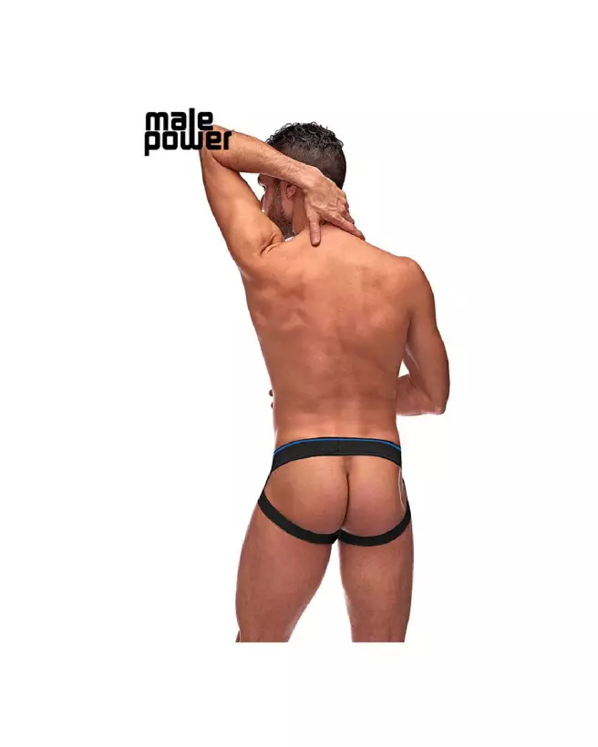 Image du Panel Jock L/XL Black/Blue de Male Power, Jockstrap confortable et stylé-3
