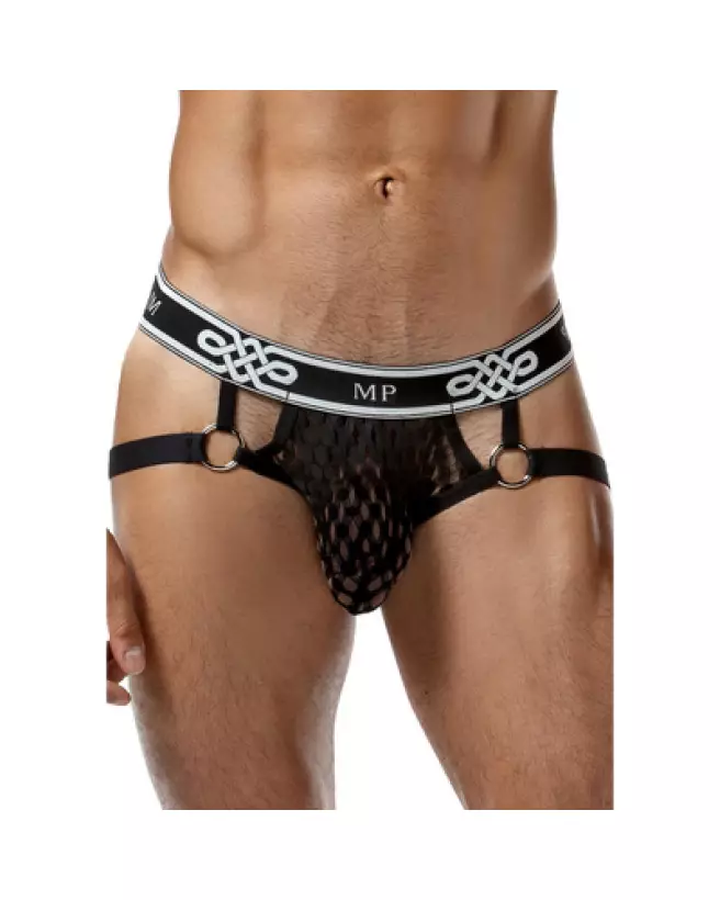 Image Jock Ring S/M Noir Male Power - Jockstrap élégant et confortable-1