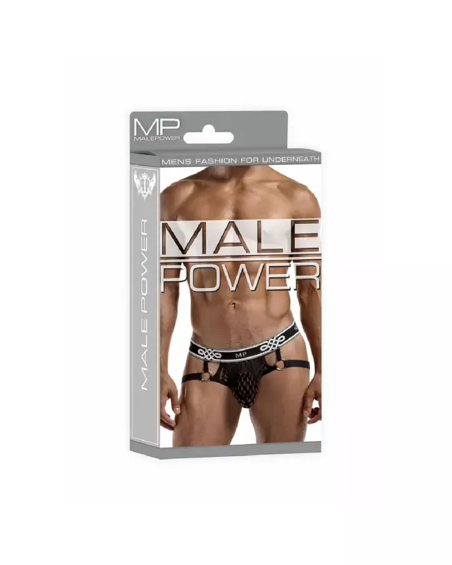 Image Jock Ring S/M Noir Male Power - Jockstrap élégant et confortable-2
