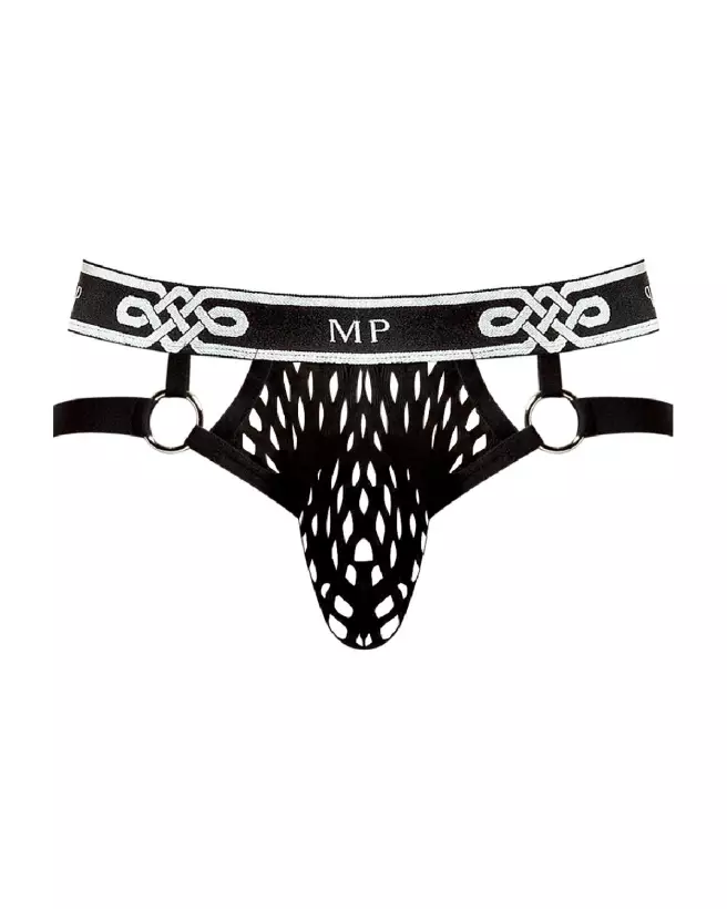 Image Jock Ring S/M Noir Male Power - Jockstrap élégant et confortable-5