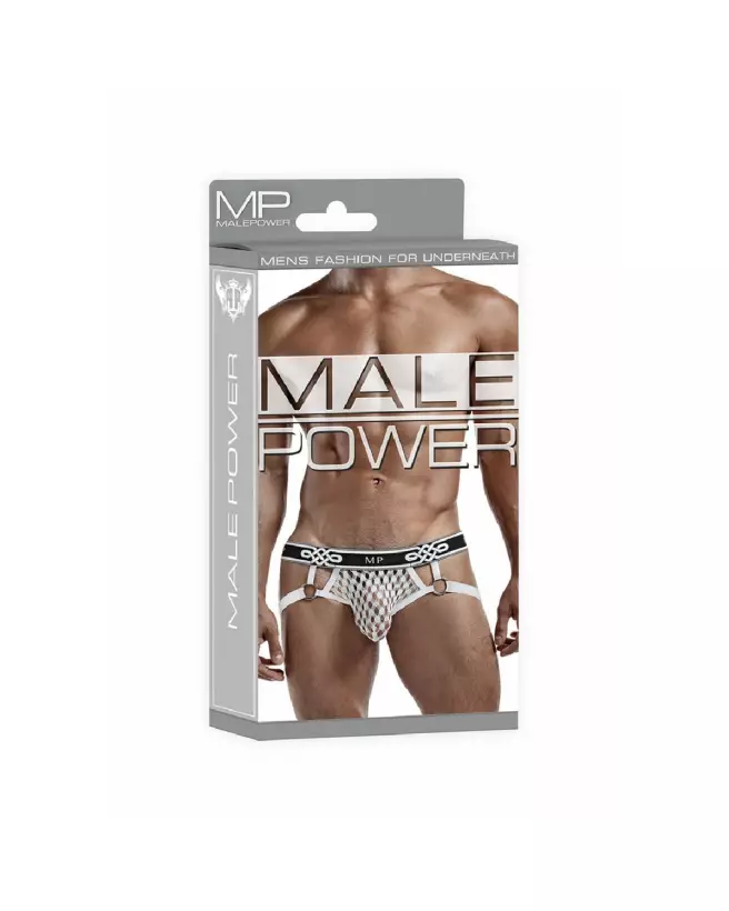 Image Jock Ring S/M Blanc Male Power - Jockstrap confortable et stylé-2