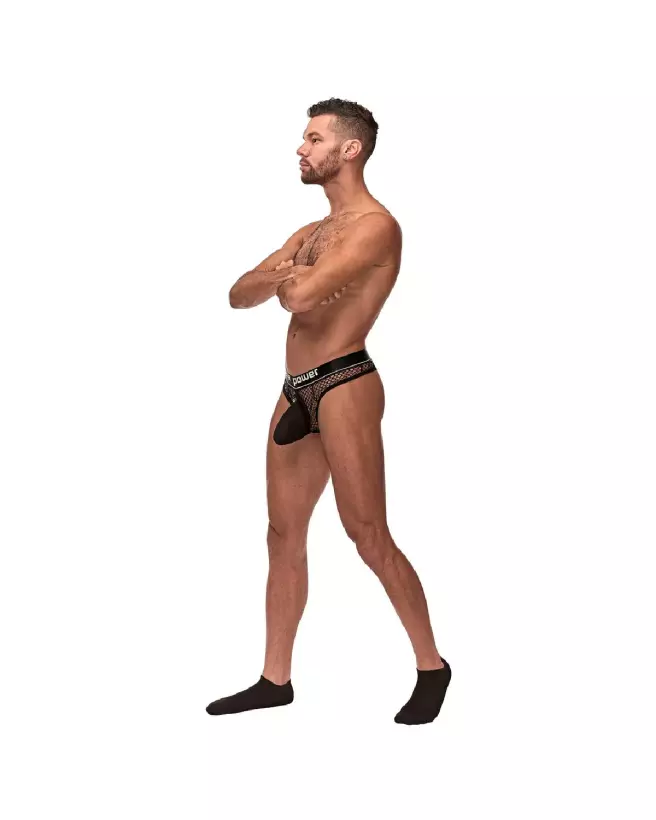 Cock Ring Thong S/M Noir Male Power - Jockstrap Élégant et Confortable-2