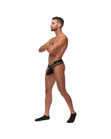 Cock Ring Thong S/M Noir Male Power - Jockstrap Élégant et Confortable-2