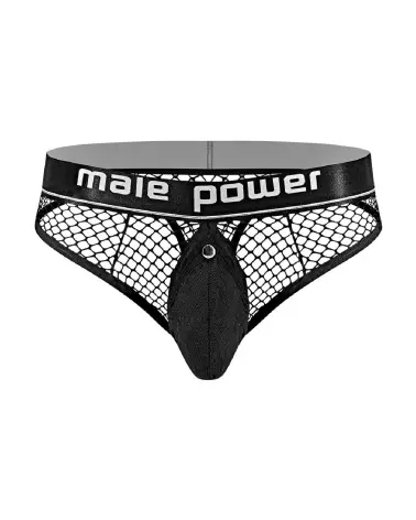 Cock Ring Thong S/M Noir Male Power - Jockstrap Élégant et Confortable-5