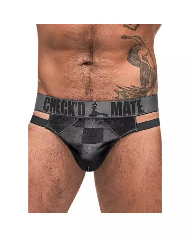 Cutout Thong S/M Black de Male Power - Jockstrap élégant et confortable-1