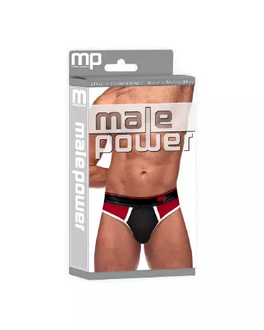 Image du Panel Thong Male Power noir et rouge taille L/XL-2