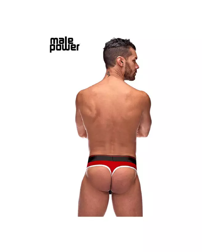 Image du Panel Thong Male Power noir et rouge taille L/XL-4