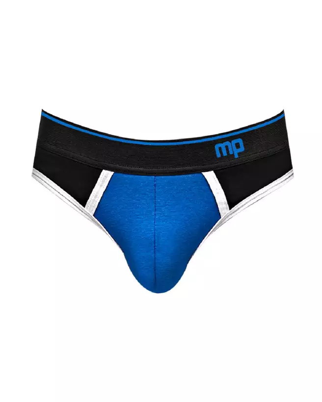 Image du Panel Thong Jockstrap S/M Noir et Bleu par Male Power-5