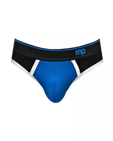 Image du Panel Thong Jockstrap S/M Noir et Bleu par Male Power-5