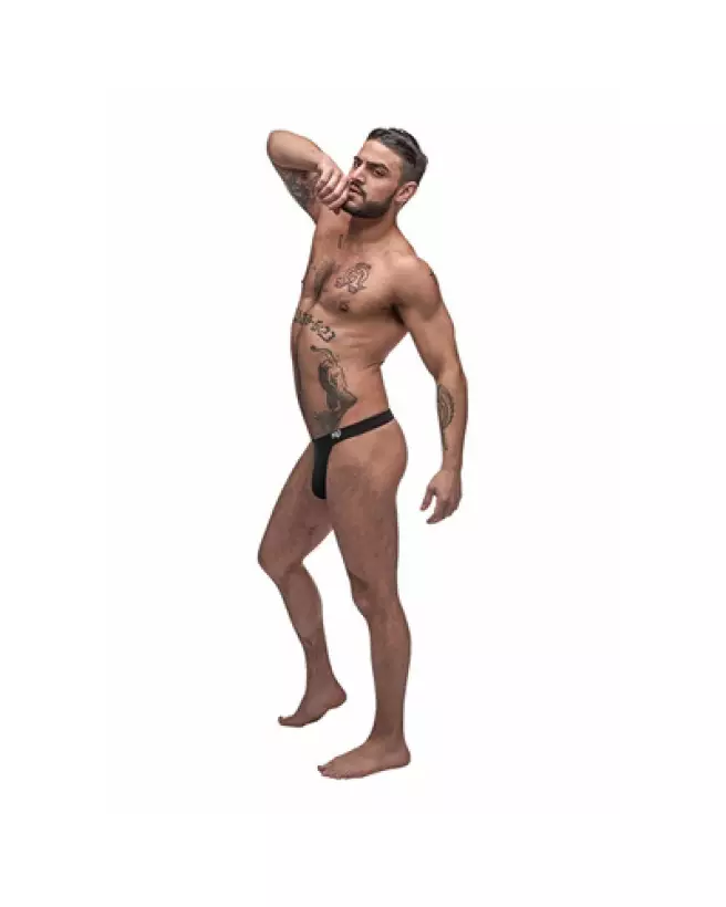Bong Thong noir S/M Male Power jockstrap élégant et confortable-1