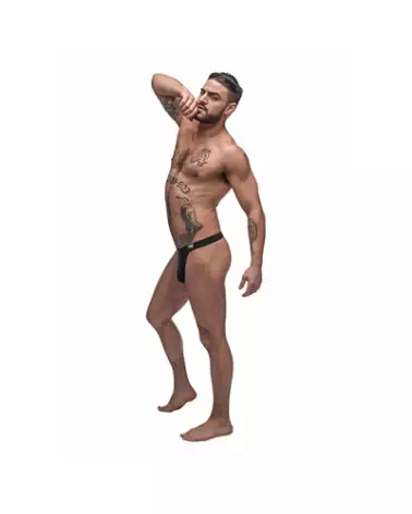 Bong Thong noir S/M Male Power jockstrap élégant et confortable-1