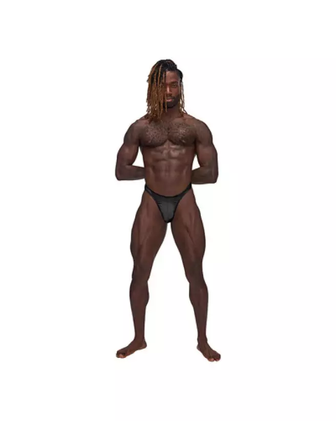 Barely There Bong Thong S/M noir Male Power Jockstrap-1