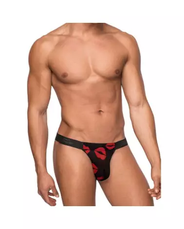 Microstring noir taille S/M par Male Power, style élégant et confort optimal-1