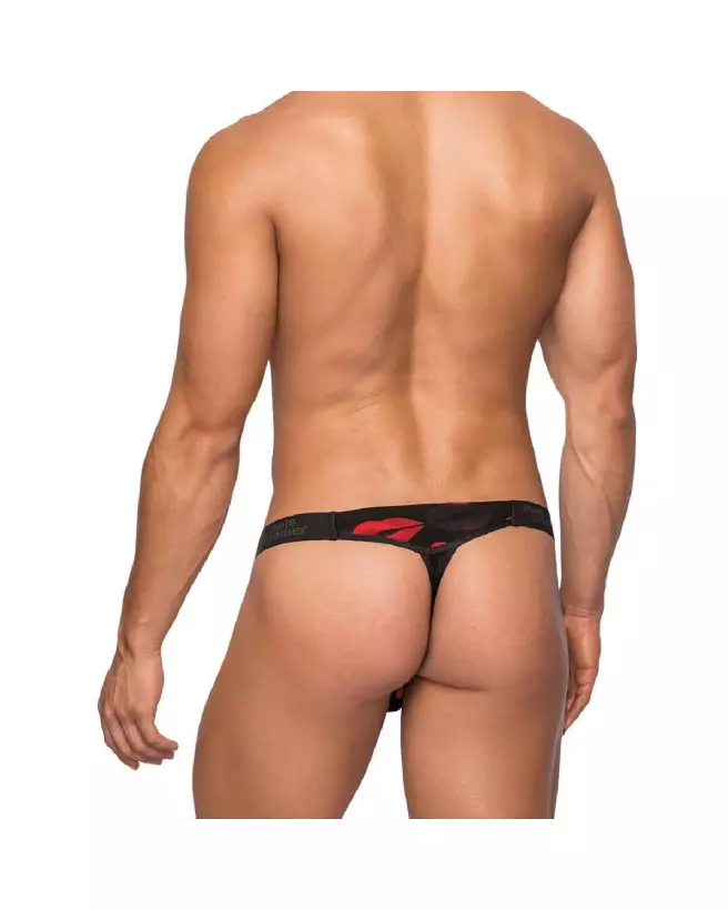 Microstring noir taille S/M par Male Power, style élégant et confort optimal-2
