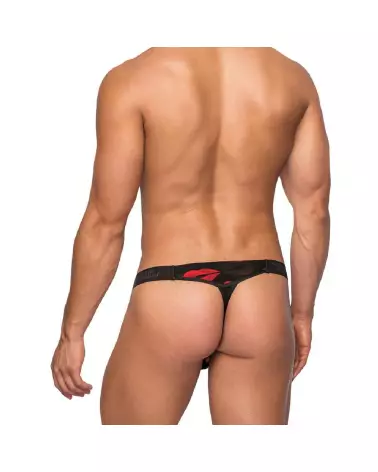 Microstring noir taille S/M par Male Power, style élégant et confort optimal-2