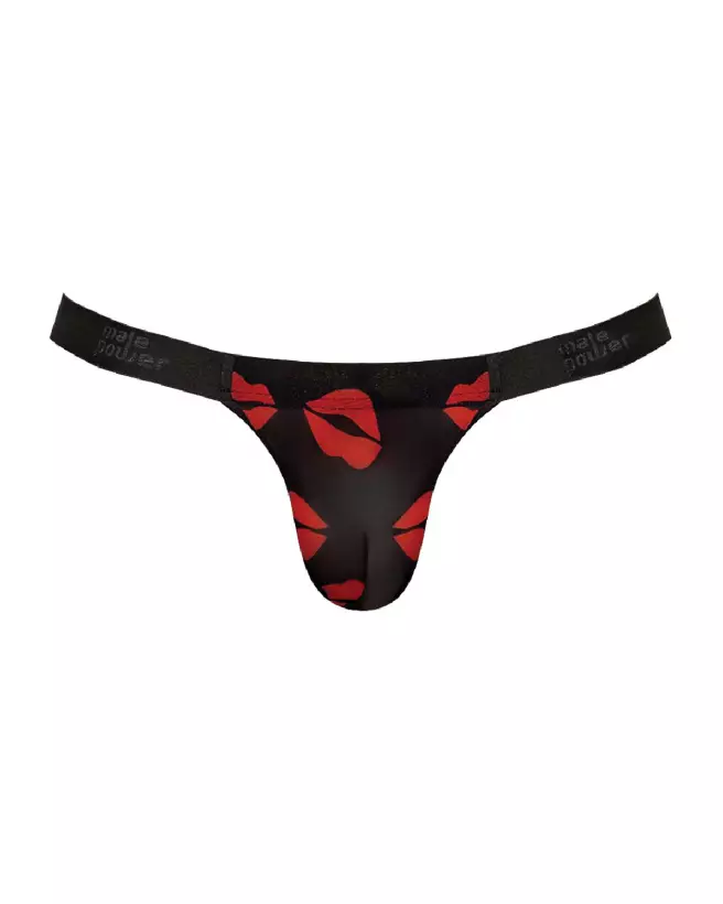 Microstring noir taille S/M par Male Power, style élégant et confort optimal-3