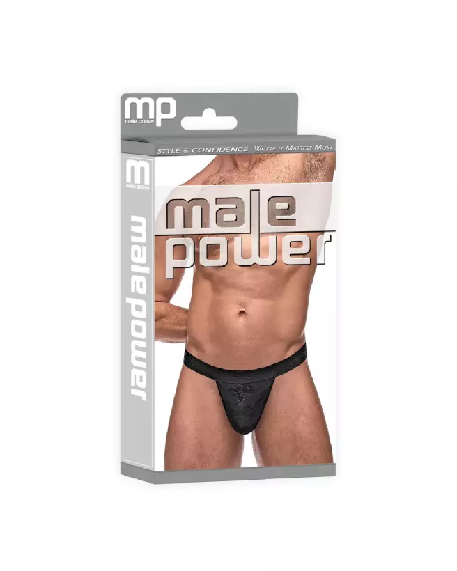 Micro G-String V noir S/M par Male Power, jockstrap élégant et confortable-2