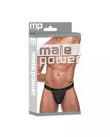 Micro G-String V noir S/M par Male Power, jockstrap élégant et confortable-2