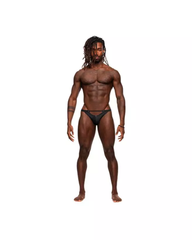 Image Micro V Thong Noir S/M Male Power - Jockstrap Homme Sexy-1