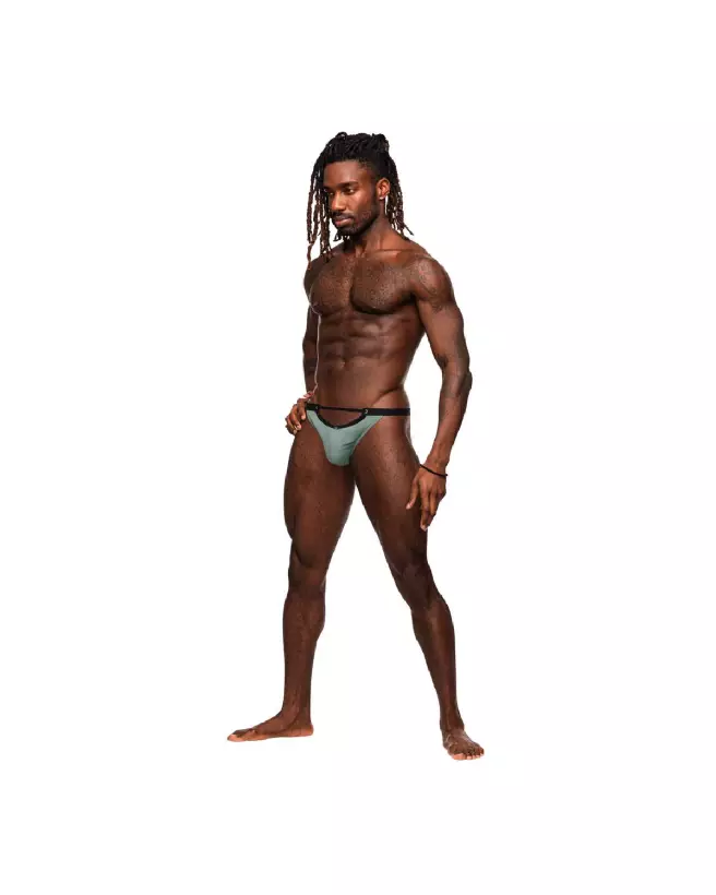 Photo du Micro V Thong Jade L/XL par Male Power, style jockstrap élégant-3