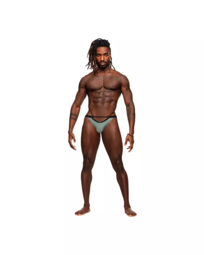 Micro V Thong Jade S/M par Male Power - Jockstrap Confortable et Élégant-1