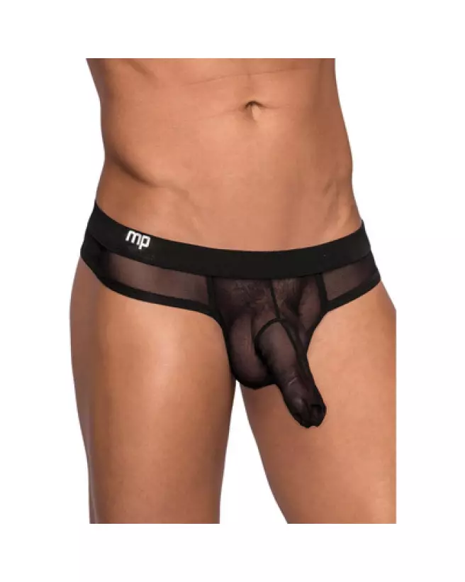 Hose Thong noir L/XL Male Power Jockstrap élégant et confortable-1