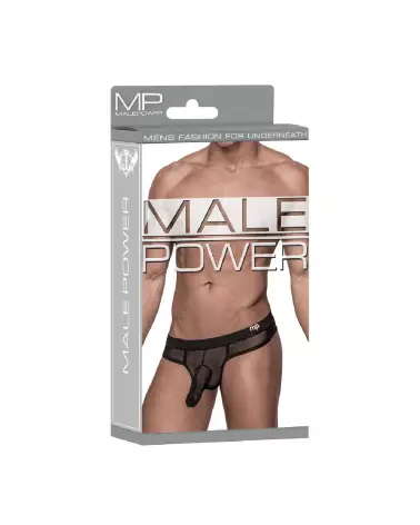 Image du Hose Thong Noir S/M par Male Power, Jockstrap élégant et confortable-2