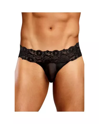 Photo de Micro Thong Pinch Back Noir S/M par Male Power, style Jockstrap-1